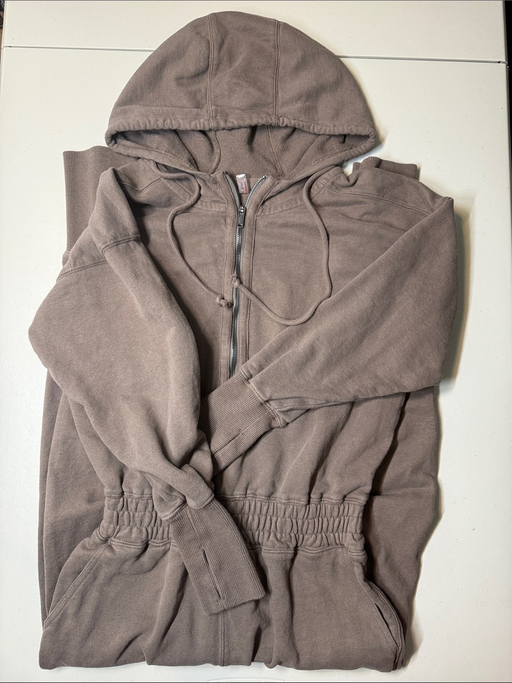 Free People Movement Training Day Jumpsuit Brown Small Pockets